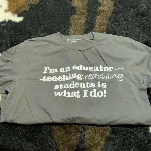 Large Horace man gray educator teacher t shirt - Picture 1 of 1